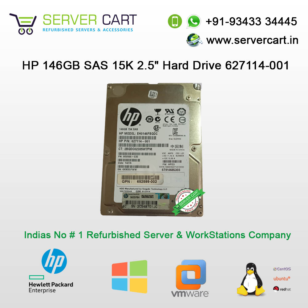 HP 627114-001 146GB SAS 15K 2.5
