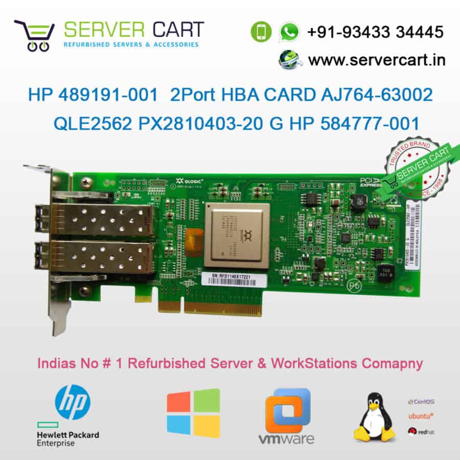 HP 489191-001 82Q 8Gb/s 2- Port PCI-E Fibre Channel HBA