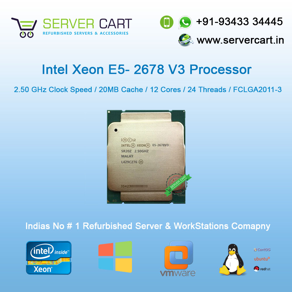 Paine Gillic Onbekwaamheid deksel Intel Xeon E5-2678 V3 Processor Best Price in India - ServerCart