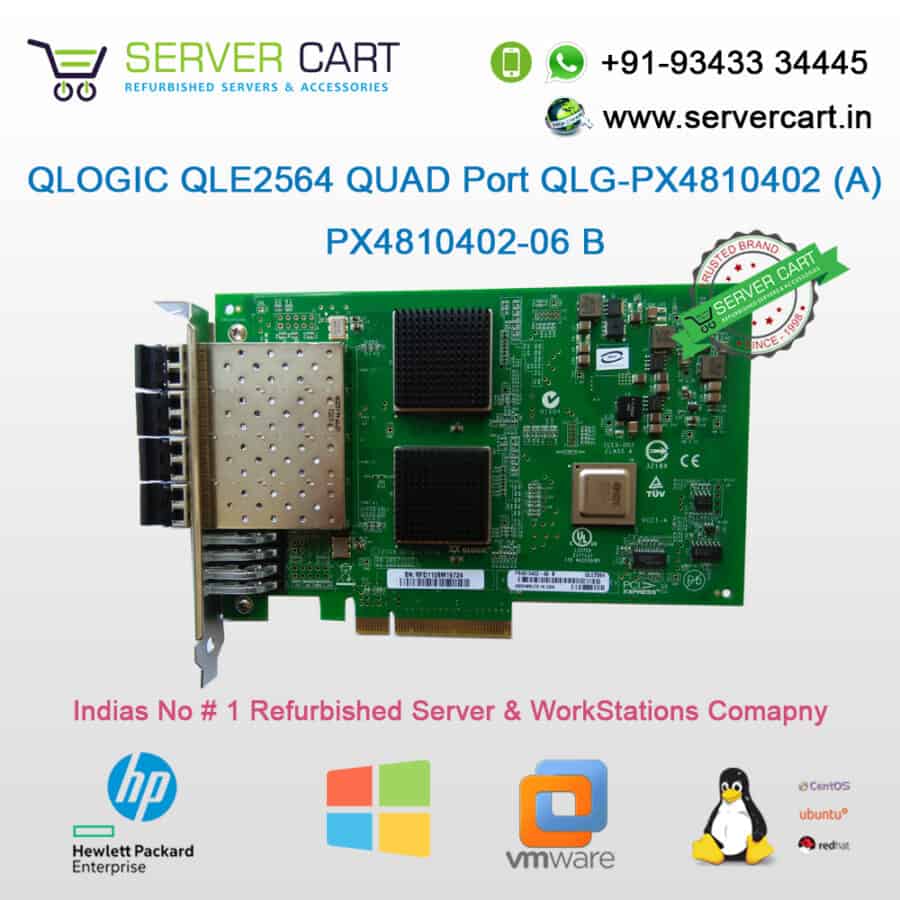 QLogic Quad Port QLE2564 8Gb Fibre HBA PX4810402-06 B