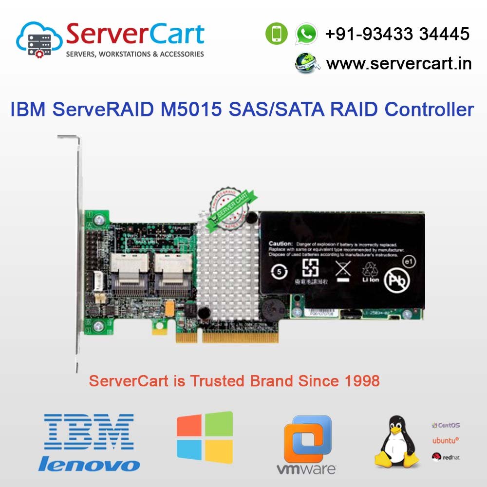 IBM 512MB RAID Controller 46M0829 Serveraid M5015 – 6Gbps SAS PCIe W/ 46C8927 – Open Box