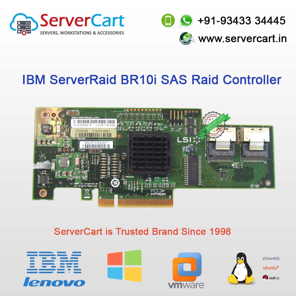 IBM ServeRaid BR10i SAS Raid Controller 44E8690 - ServerCart