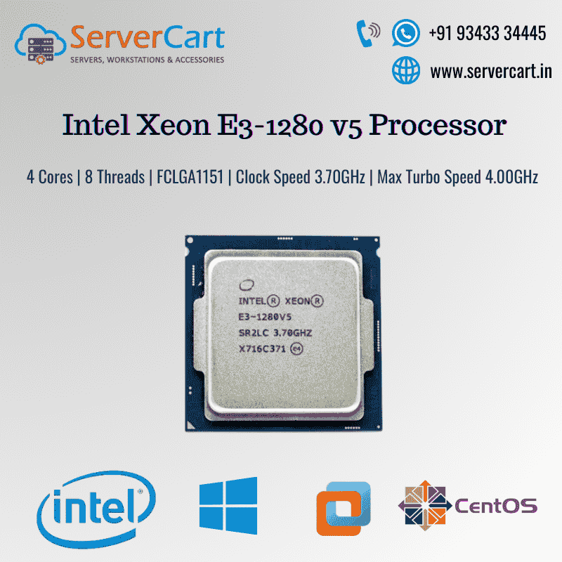 Intel Xeon E3-1280 v5 Processor Best Price in India - ServerCart