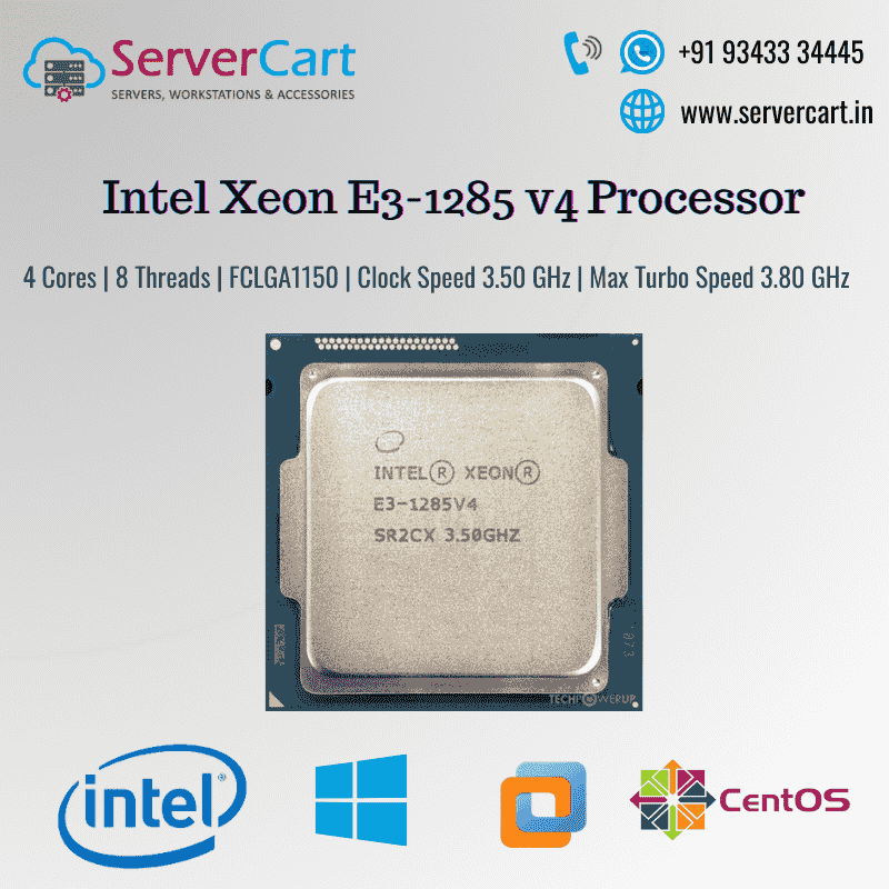thumbnail image 2 of Intel Xeon E3-1285 V4 Processor – 3.5GHz Quad Core 8 Thread LGA1150 65W (Used) 2 of 4