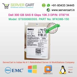 Dell 300GB SAS 10K RPM 6Gbps Hard Drive 0T871K 9FK066-150